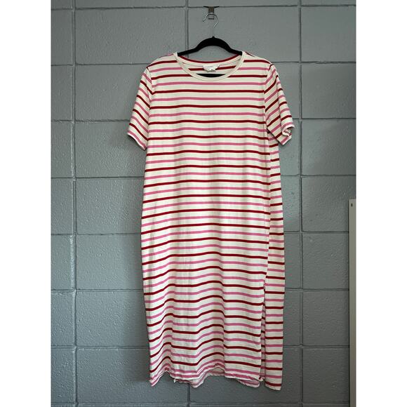 Women's Tuckernuck Pomander Place Gio Stripe Cotton Maxi T-Shirt Dress Size XXL - Picture 2 of 5